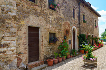 Fototapeta na wymiar Brolio, historic village in Chianti