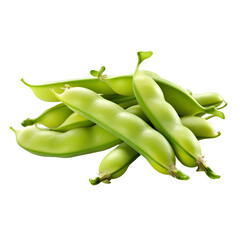 Broad bean isolated on transparent background