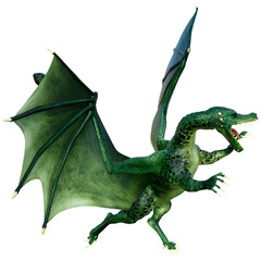 Fototapeta premium 3D Rendering Fairy Tale Dragon on White