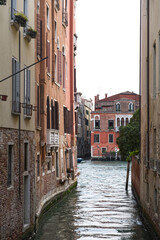 Venice in Italy the common canal street and water