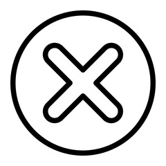 Fototapeta premium cross line icon