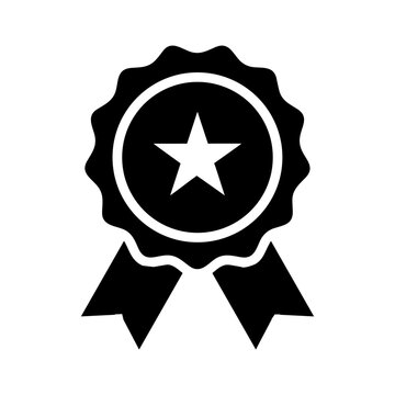 gold star medal, vector icon