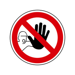 stop Interdit Panneau signalisation rond rouge