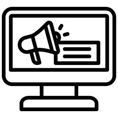 Advertising Outline Icon