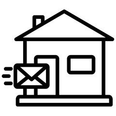 Direct Mail Outline Icon