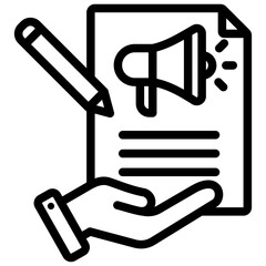 Copywriting Agency Outline Icon