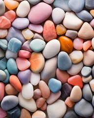 pastel colored pebble stones background.