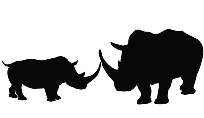 rhino silhouette vector