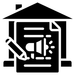 Inhouse Copywriters Glyph Icon