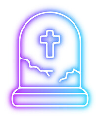 Set of Halloween neon