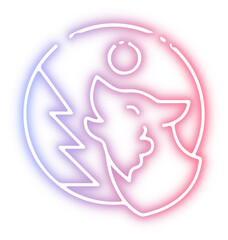 Set of Halloween neon