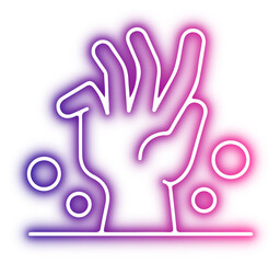 Set of Halloween neon