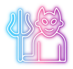 Set of Halloween neon