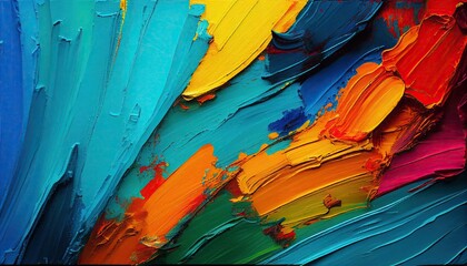 Obraz premium Abstract colorful artistic acrylic brush strokes