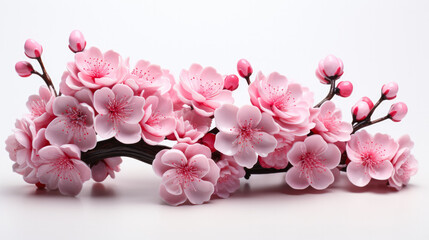 Cherry blossom decorations for Asian New Year isolated on a white background 