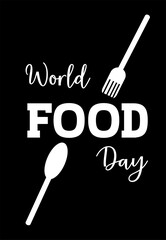 World Food Day Sign and Vector Illustration