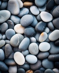 Fototapeta na wymiar background of shiny gray stones and pebbles. 