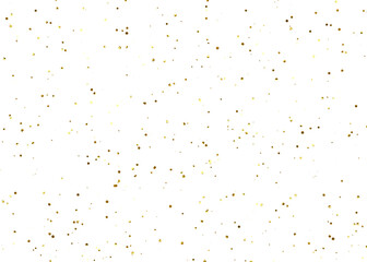 Gold color confetti falling down, PNG. Gold  border. Gold Foil Frame on transparent background. design element for posters, flyer, invitation, Christmas birthday decoration