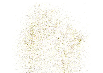 Gold color confetti falling down, PNG. Gold border png. Gold Foil Frame on transparent background. design element for posters, flyer, invitation, Christmas birthday decoration