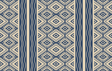 Obraz premium Ethnic abstract ikat art. Aztec ornament print. geometric ethnic pattern seamless color oriental. Design for background ,curtain, carpet, wallpaper, clothing, wrapping, Batik, vector illustration.