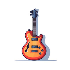 Fototapeta premium guitar - cartoon icon - illustration - white background