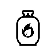 Simple icon of Biofuel bottle. Renewable energy and green environment. Biogas concept