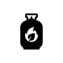 Simple icon of Biofuel bottle. Renewable energy and green environment. Biogas concept