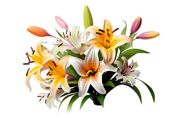 Lily Flowerhead Isolated on Transparent Background
