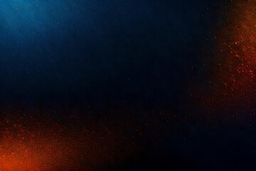 Fototapeta na wymiar Dark blue orange grainy gradient background, blurry color with noise texture wide banner
