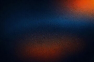 Dark blue orange grainy gradient background, blurry color with noise texture wide banner