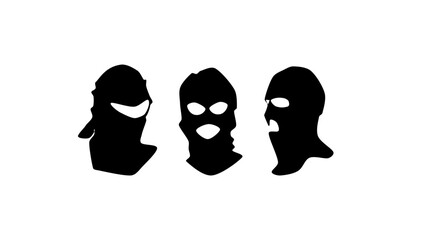 terrorist mask silhouette