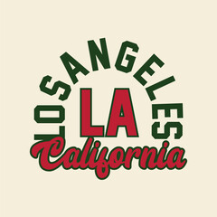 vector los angeles california retro typography text design