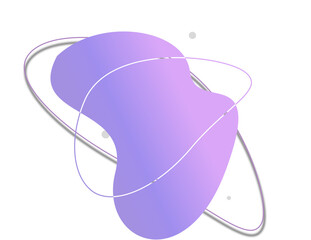 Dreamy space imaginary universe - Organic blob shape element meta liquid