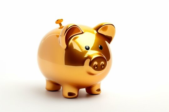 Gold piggy bank, Illustration - Stock Image - F012/7079 - Science Photo  Library