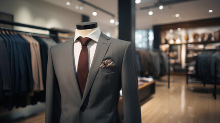 Fototapeta premium A Classic Suit in a Clothing Store