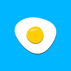 fried egg illustration.cartoon style vector illustration