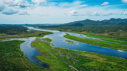 Aerial view of Awoonga Dam, QLD