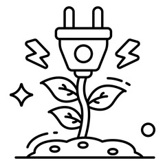A unique design icon of eco plug