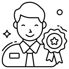 Creative design icon of vip person 