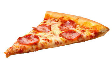 Pizza Slice isolated on transparent background, Generative Ai