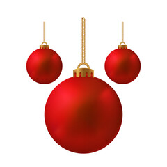 decorated Christmas balls  isolated or transparent background. Xmas ball.