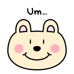 a cute little bear with a bright smile