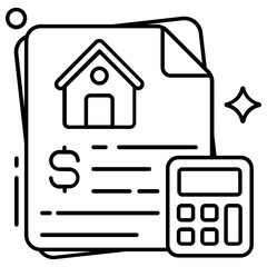 An icon design of property calculation 