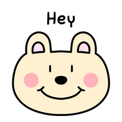 a cute little bear with a bright smile