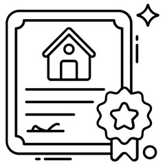 Editable design icon of certificate