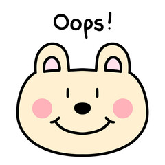 a cute little bear with a bright smile