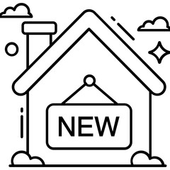 Modern design icon of new home 