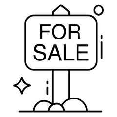 Premium download icon of sale board