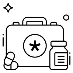 Vector design of first aid kit