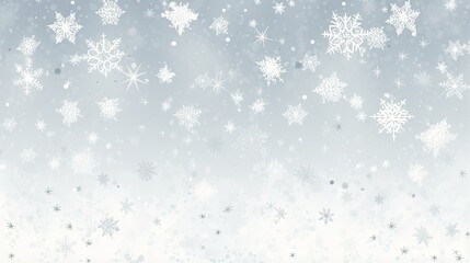 Naklejka na ściany i meble a snowflake background with white snow flakes on it. generative ai